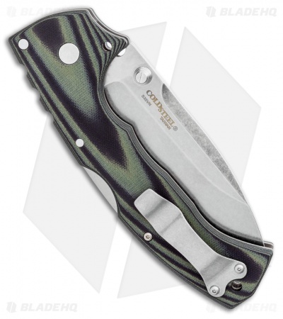 Cold Steel 4-Max Tri-Ad Lock Knife Green/Black G-10 (4" Stonewash) 62RMA