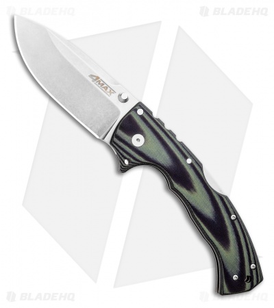 Cold Steel 4-Max Tri-Ad Lock Knife Green/Black G-10 (4" Stonewash) 62RMA