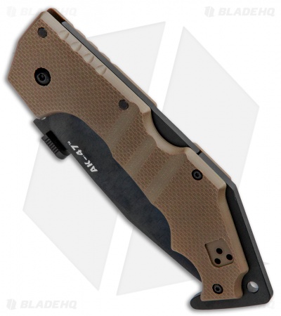 Cold Steel AK-47 Lockback Knife FDE G-10 (3.5" Black S35VN) 58MVF