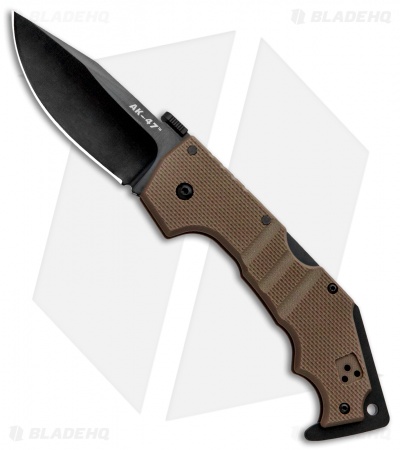 Cold Steel AK-47 Lockback Knife FDE G-10 (3.5" Black S35VN) 58MVF