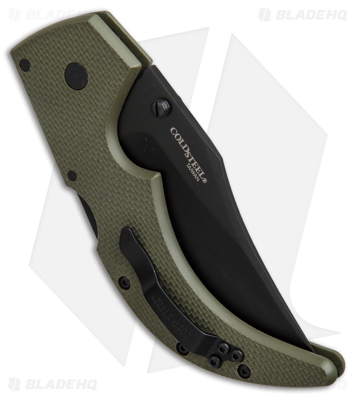 Cold Steel Medium Espada TriAd Lock Knife OD Green G10 (3.5" Black
