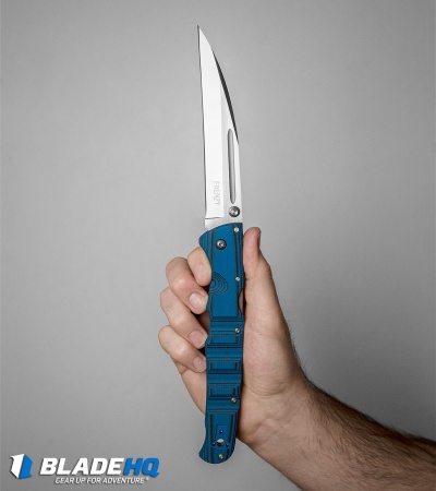 Cold Steel Frenzy II Tri-Ad Lock Knife  Black/Blue G-10 (5.5" Satin) 62P2A