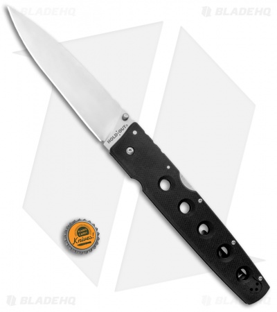 Cold Steel Hold Out 6" Tri-Ad Lock Knife Black G-10 (6" Satin) 