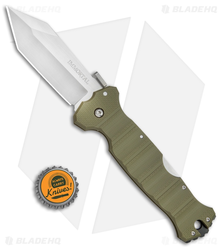 Cold Steel Immortal Lockback Knife OD Green G-10 (4" Satin) 23GVG