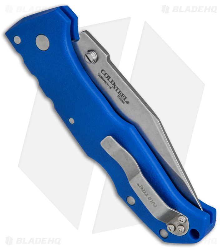 Cold Steel Pro Lite Clip Point Tri-Ad Lock Knife Blue GFN (3.5" Satin) 20NSCLU