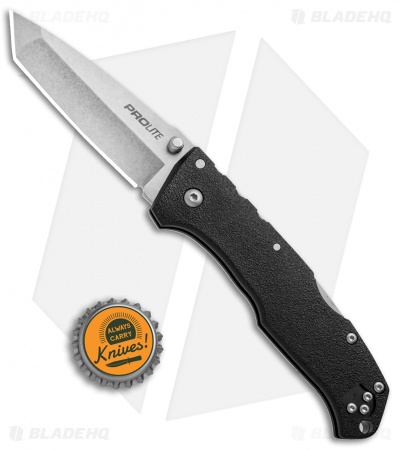 Cold Steel Pro Lite Tanto Tri-Ad Lock Knife Black GFN (3.5" Stonewash) CS-20NST