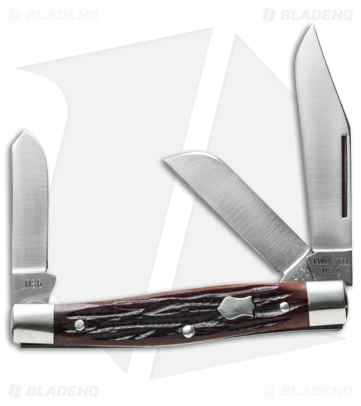 Cold Steel Ranch Boss Stockman Knife 4 25 Amber Bone Stag 54vsm Cold Steel Ranch Boss Stockman Knife 4 25 Amber Bone Stag 54vsm