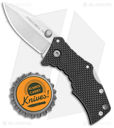 Cold Steel Micro Recon 1 Spear Point Tri-Ad Lock Knife (2" Stonewash) 27DS