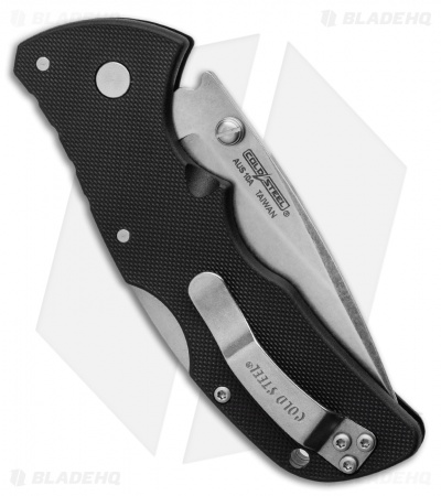 Cold Steel Mini Recon 1 Spear Point Tri-Ad Lock Knife (3" Stonewash) 27BAS