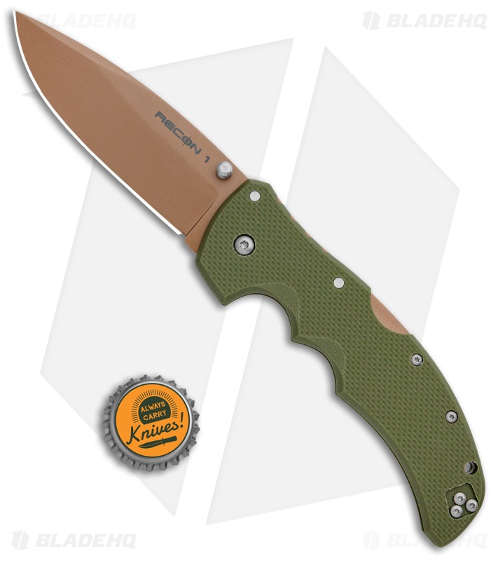 Cold Steel Recon 1 Spear Pt Knife | Desert Warrior | Blade HQ