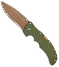 Cold Steel Recon 1 Spear Point Lockback Knife Desert Warrior G-10 (4" Copper)