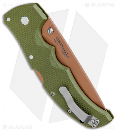 Cold Steel Recon 1 Tanto Lockback Knife Desert Warrior G-10 (4" Copper)
