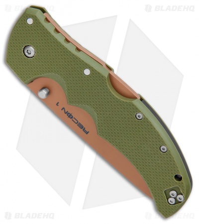 Cold Steel Recon 1 Tanto Lockback Knife Desert Warrior G-10 (4" Copper)