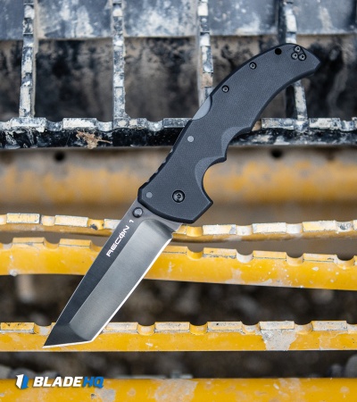 Cold Steel Recon 1 Tanto Lockback Knife G-10 (4" Black CPM-S35VN) 27BT