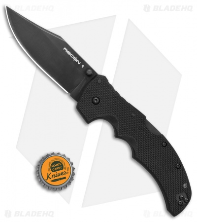 Cold Steel Recon 1 Clip Point Lockback Knife G-10 (4" Black CPM-S35VN) 27BC