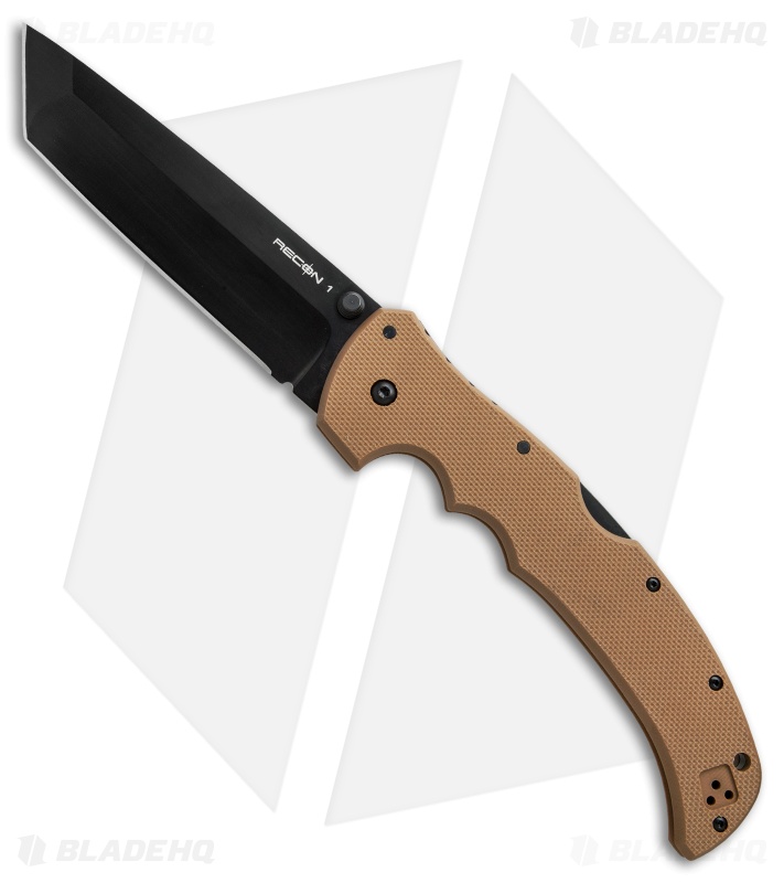 Cold Steel XL Recon 1 Tanto Tri-Ad Lock Knife Coyote Tan (5.5
