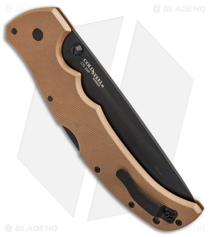 Cold Steel XL Recon 1 Tanto Tri-Ad Lock Knife Coyote Tan (5.5
