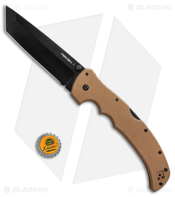 Cold Steel XL Recon 1 Tanto Tri-Ad Lock Knife Coyote Tan (5.5