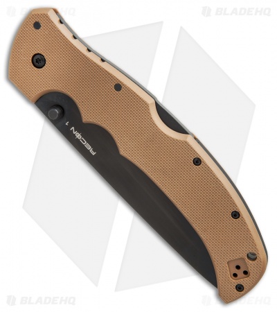 Cold Steel XL Recon 1 Tanto Tri-Ad Lock Knife Coyote Tan (5.5" Black) 27TXTVB