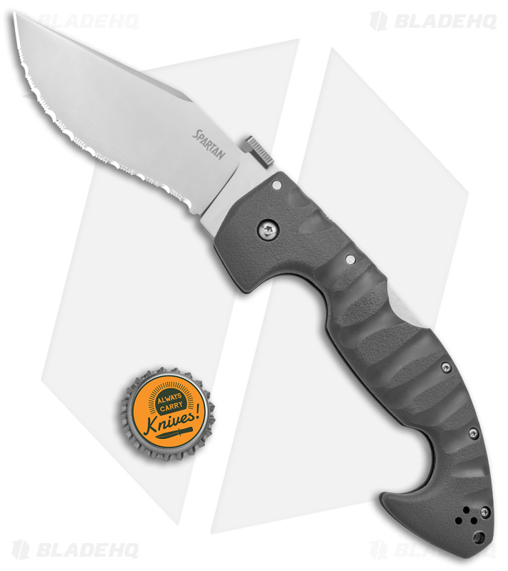 Cold Steel Spartan Kopis Tri-Ad Lockback Knife Gray (4.5" SW Serr AUS 10A)