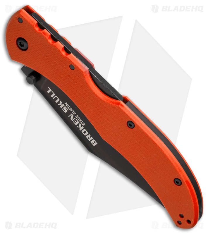Cold Steel Broken Skull I Lock Back Knife Orange G-10 (4" Black CTS-XHP) 54SBOR
