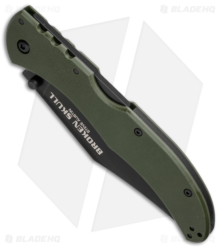 Cold Steel Broken Skull III Knife OD Green G-10 (4