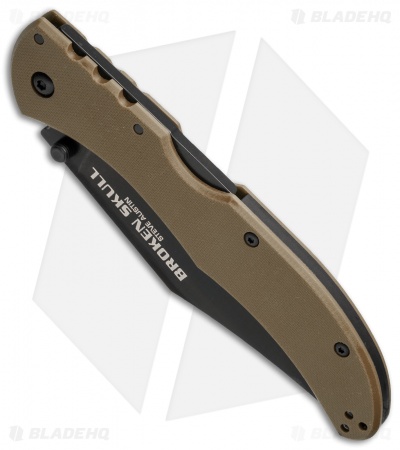 Cold Steel Broken Skull II Knife Coyote Tan G-10 (4" Black CPM-S35VN) 54S2A