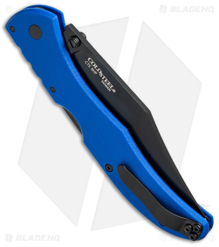 Cold Steel Broken Skull IV Knife Blue G-10 (4" Black CTS-XHP) 54SBLU