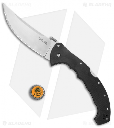 Cold Steel 5.5" Talwar Lockback Knife Black G-10 (5.5" Satin Serr) 21TBXS