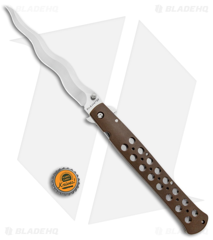 Cold Steel Kris Ti-Lite Liner Lock Knife Flat Dark Earth Zytel (6" Satin) 