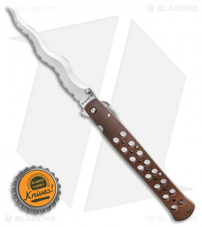 Cold Steel Kris Ti-Lite Liner Lock Knife Brown Zytel (6" Satin Serr)