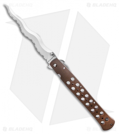 Cold Steel Kris Ti-Lite Liner Lock Knife Brown Zytel (6" Satin Serr)