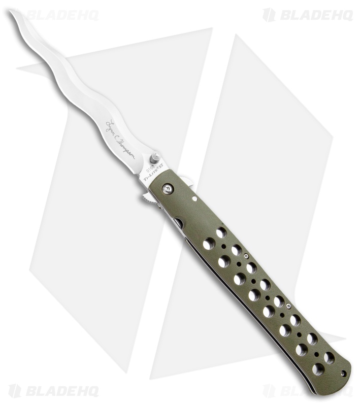 Cold Steel Lynn Thompson Ti-Lite Liner Lock Knife Green (6" Satin Kris)