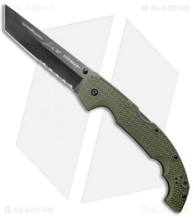 Cold Steel Voyager L.E. Rawles Tanto Tri-Ad Lock Knife Green (5.5" SW) 29UXTGH