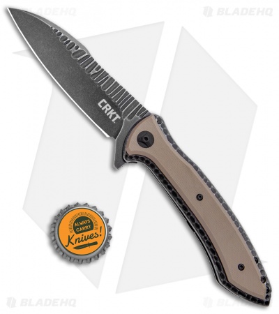 CRKT Apoc Frame Lock Knife Green G-10 (4" Black) 5380