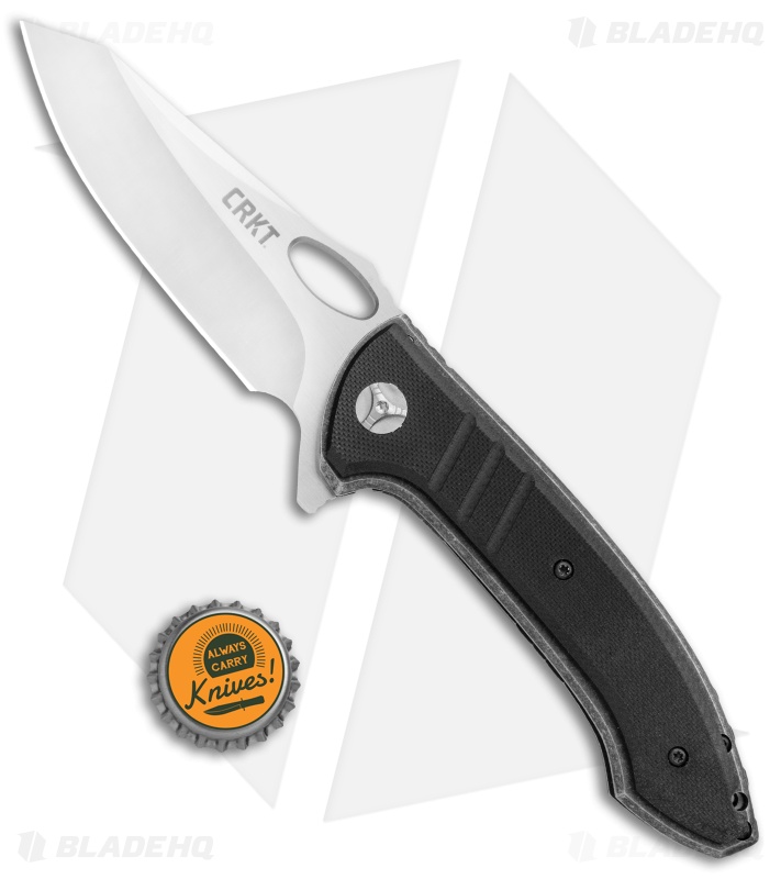 CRKT Avant-Tac Liner Lock Knife Black G-10 (3.625" Satin) 5820