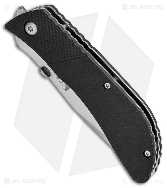 CRKT B.U.L.L. Front Flipper Liner Lock Knife Black Zytel (3