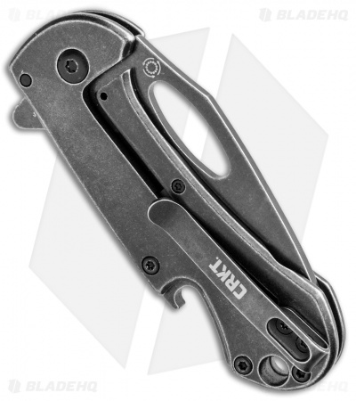 CRKT Bev-Edge Flipper Knife w/ Bottle Opener Black (2.5" Black Stonewash) 4635