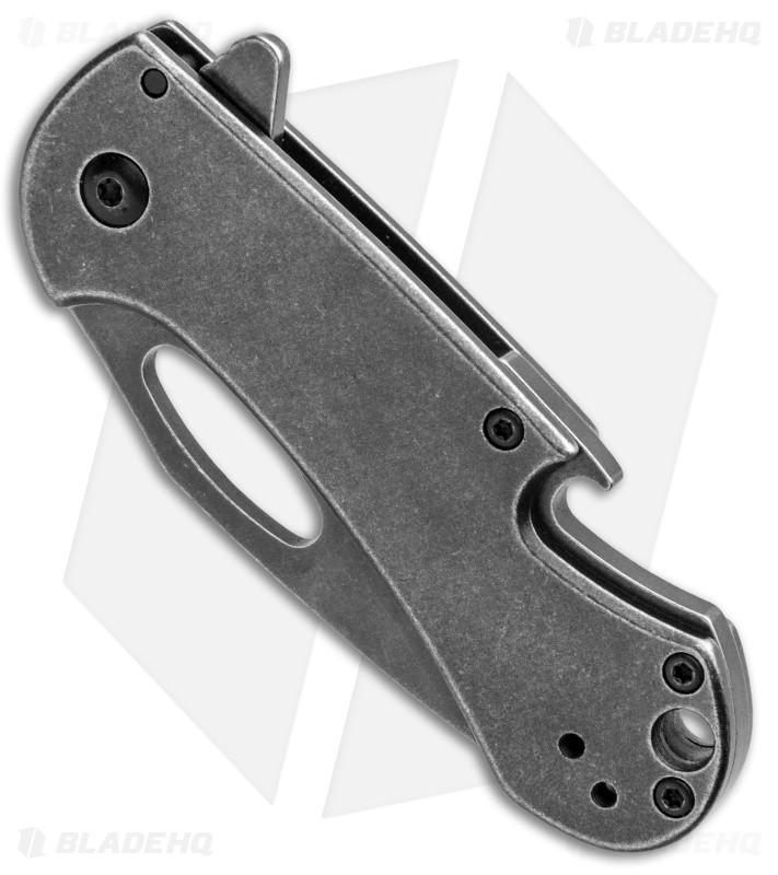CRKT Bev-Edge Flipper Knife w/ Bottle Opener Black (2.5" Black Stonewash) 4635