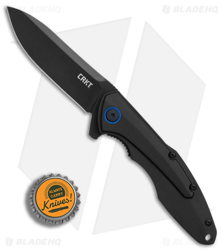 CRKT Caligo Liner Lock Flipper Knife Black Al (3.1" Black) 6215