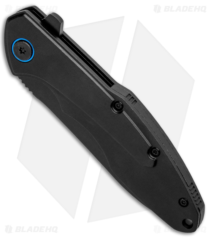 CRKT Caligo Liner Lock Flipper Knife Black Al (3.1" D2 Black) BHQ Exclusive