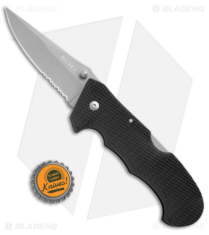 CRKT Cascade Lockback Folding Knife (3.5" Bead Blast Serr)