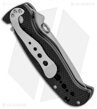 CRKT Crawford Falcon Liner Lock Knife Black Zytel (3" Satin Serr) 6242