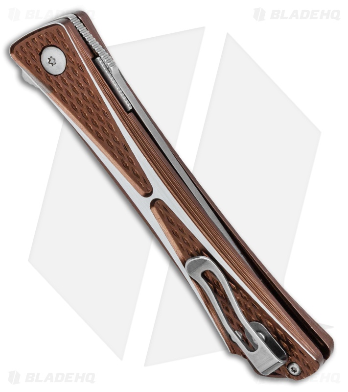 CRKT Crossbones Liner Lock Knife Bronze Aluminum (3.5" Satin) 7530B