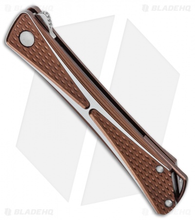 CRKT Crossbones Liner Lock Knife Bronze Aluminum (3.5" Satin) 7530B
