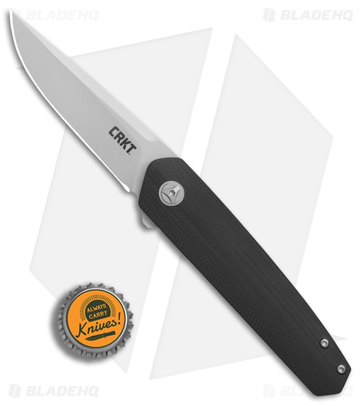 CRKT Cuatro Liner Lock Flipper Knife Black G-10 (3.1" Bead Blast) 7090