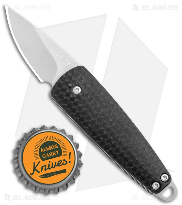 CRKT Dually Knife w/ Bottle Opener Black (2.5" Stonewash) 7086