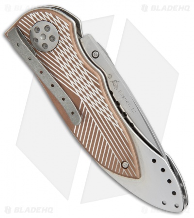 CRKT Elishewitz E-Lock Folding Knife Bronze (3.9" Satin Serr) 7333