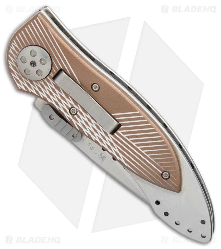 CRKT Elishewitz E-Lock Folding Knife Bronze (3.9" Satin Serr) 7333