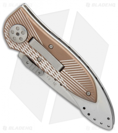CRKT Elishewitz E-Lock Folding Knife Bronze (3.9" Satin Serr) 7333